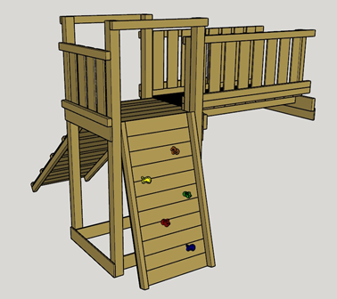 Kidsplay Bridge + tower gemonteerd