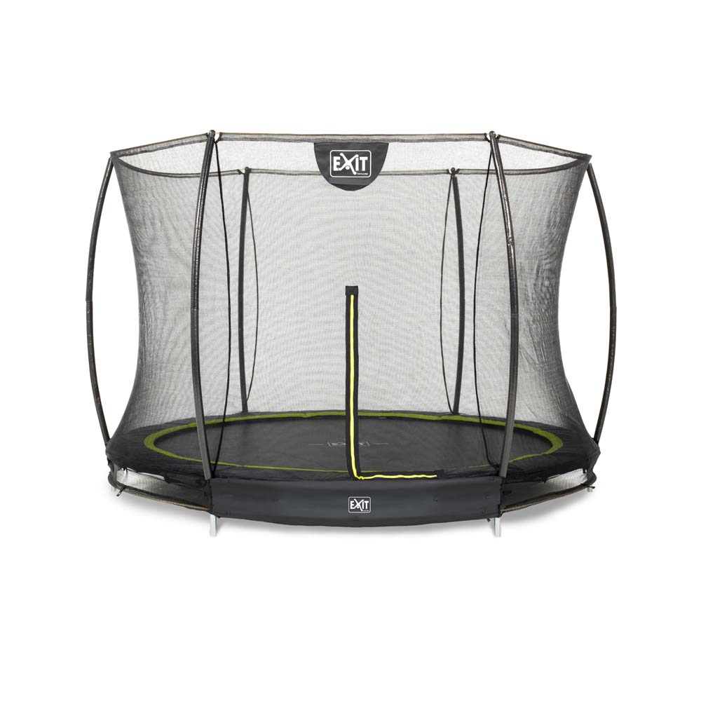 EXIT Silhouette inground trampoline ø244cm met veiligheidsnet – zwart