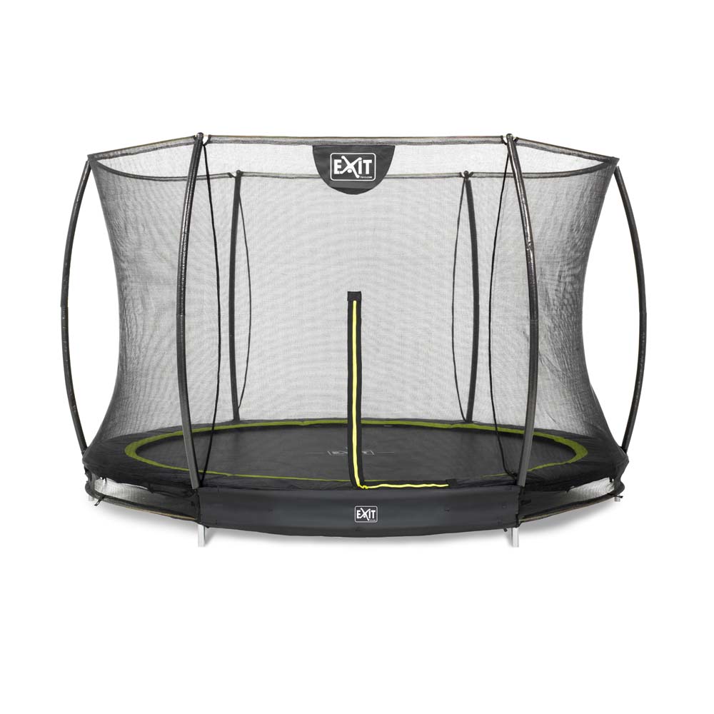 EXIT Silhouette inground trampoline ø305cm met veiligheidsnet – zwart