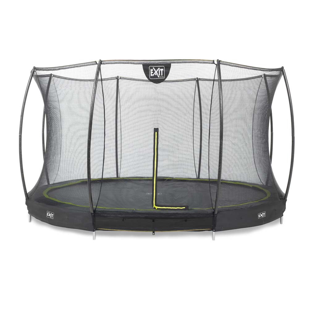 EXIT Silhouette inground trampoline ø366cm met veiligheidsnet – zwart