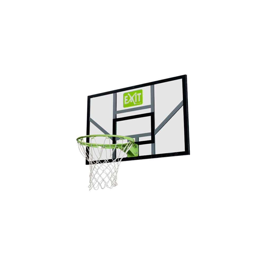 EXIT Galaxy basketbalbord met ring en net – groen/zwart