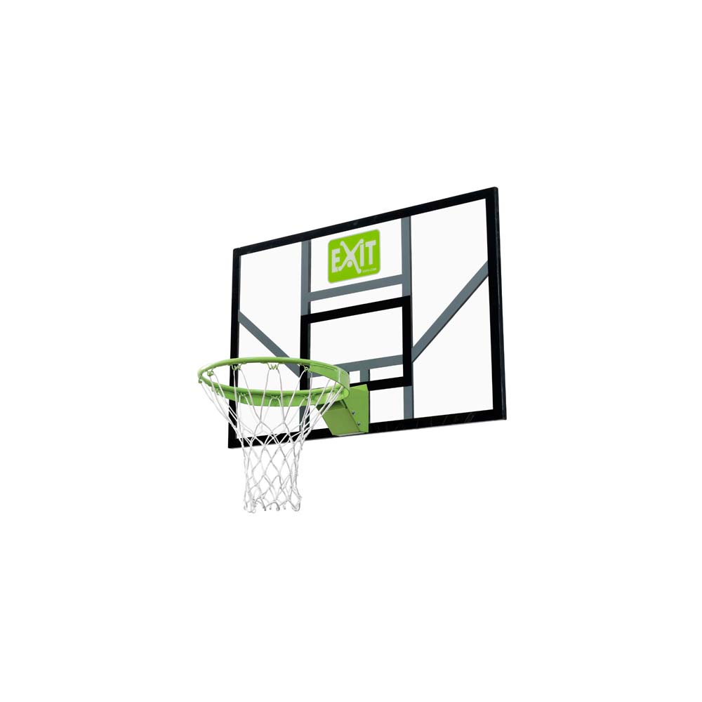 EXIT Galaxy basketbalbord met dunkring en net – groen/zwart