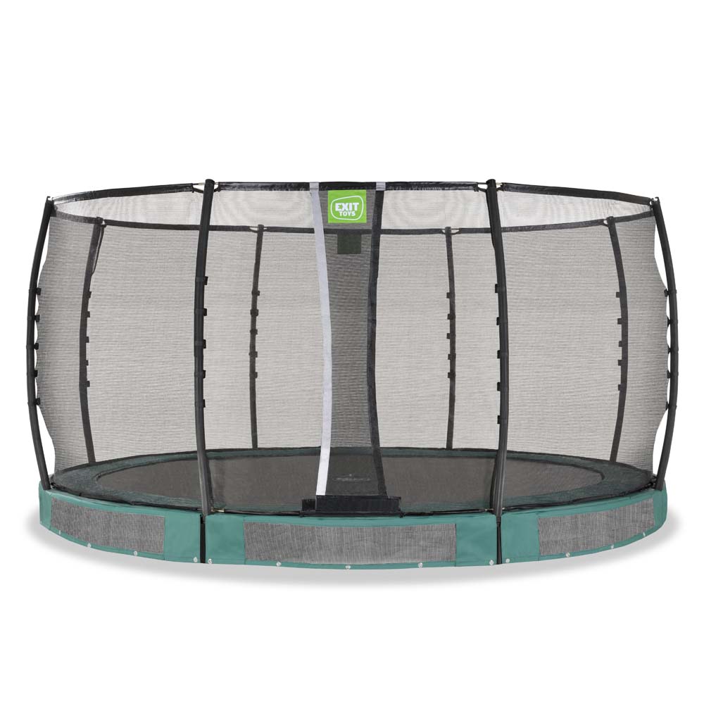 EXIT Allure Premium inground trampoline ø427cm – groen
