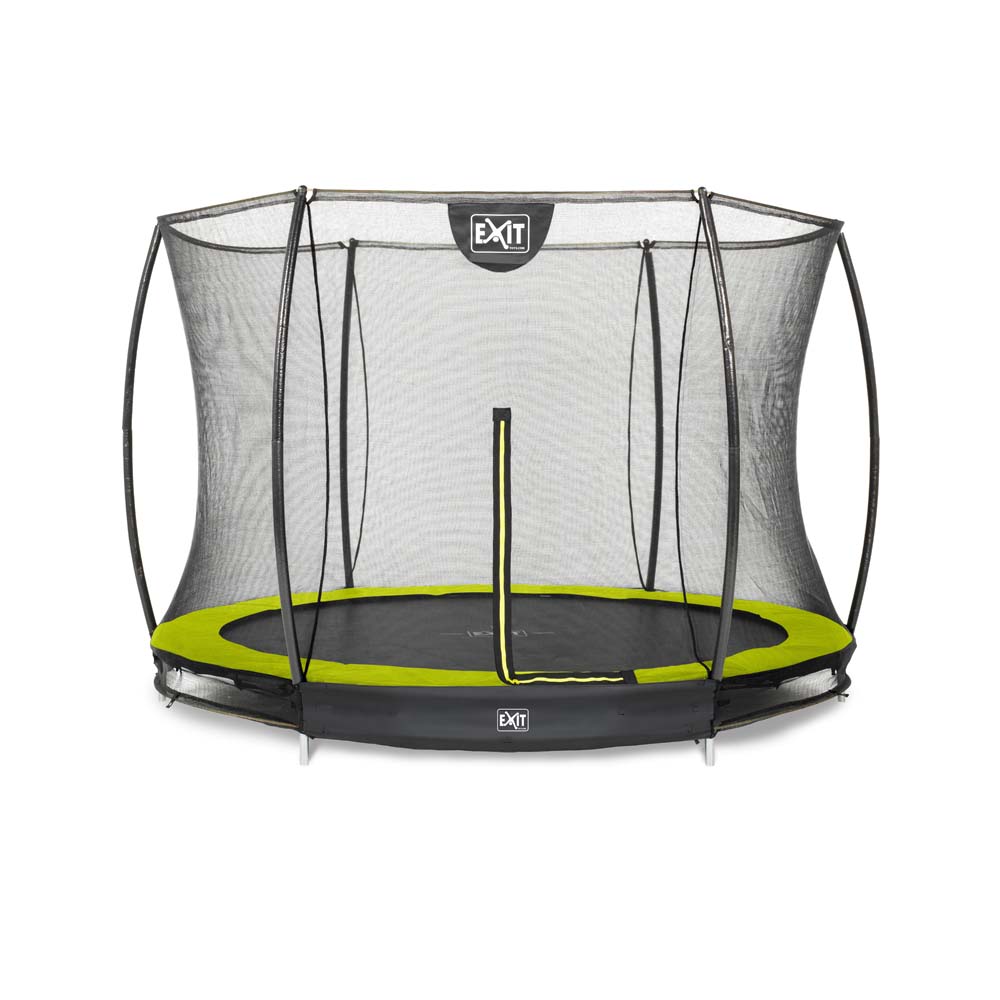EXIT Silhouette inground trampoline ø244cm met veiligheidsnet – groen