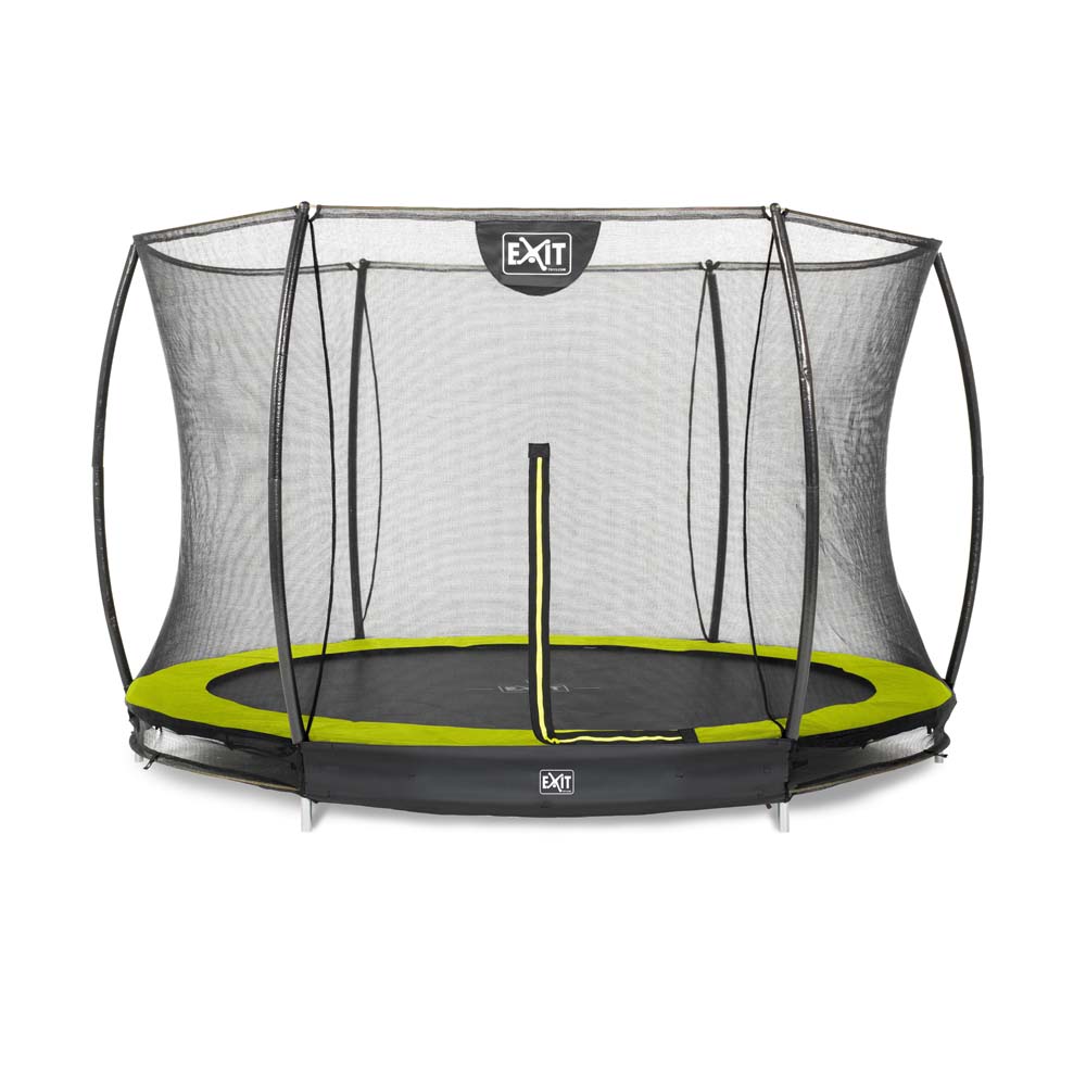 EXIT Silhouette inground trampoline ø305cm met veiligheidsnet – groen
