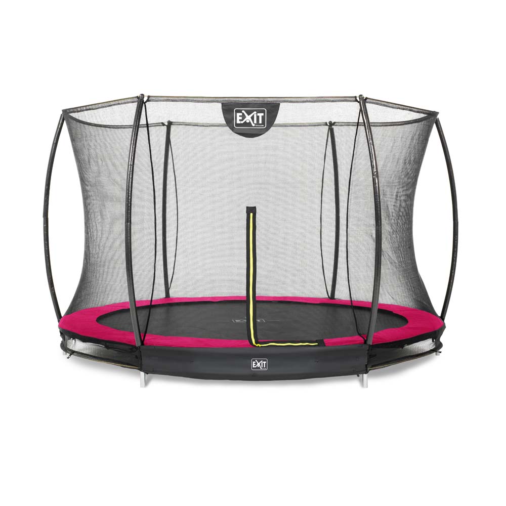 EXIT Silhouette inground trampoline ø305cm met veiligheidsnet – roze