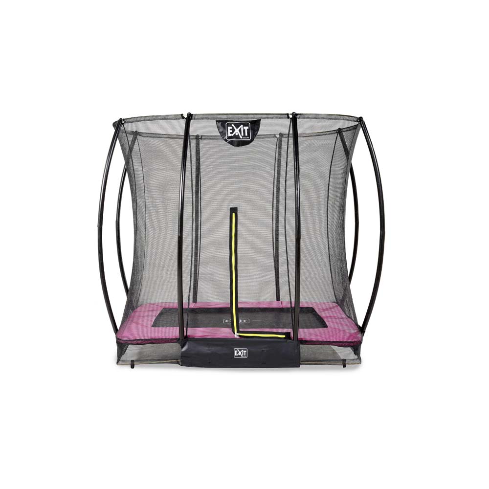 EXIT Silhouette inground trampoline 153x214cm met veiligheidsnet – roze
